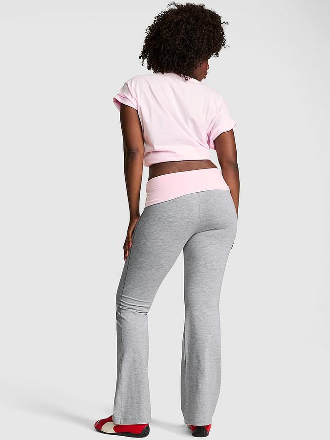 All-Day Cotton Foldover Flare Leggings