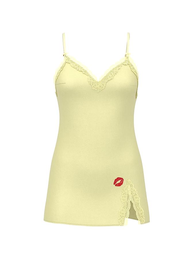 Tease Satin Lace-Trim Mini Slip Dress image number 2