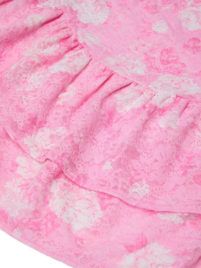 PINK x LoveShackFancy Strapless Lace Mini Dress image number 3