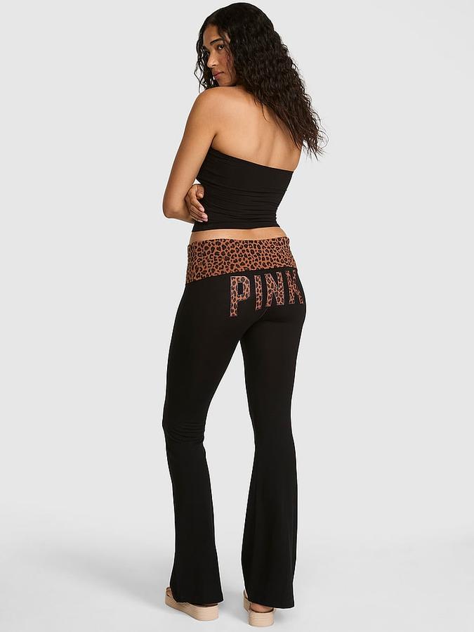 All-Day Cotton? Foldover Flare Leggings