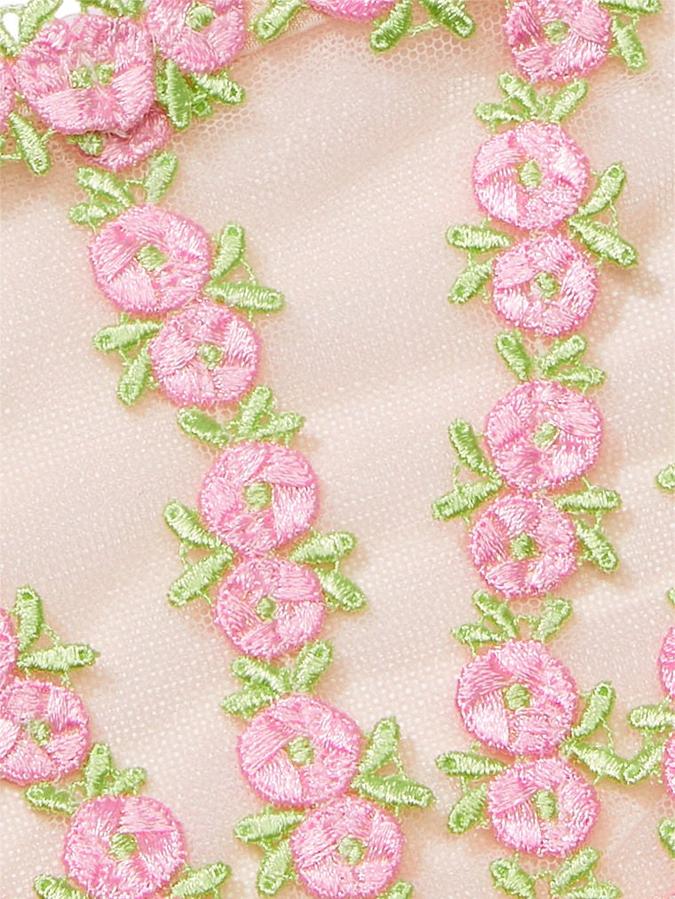 Rosebud Embroidery String Bikini Panty image number 3