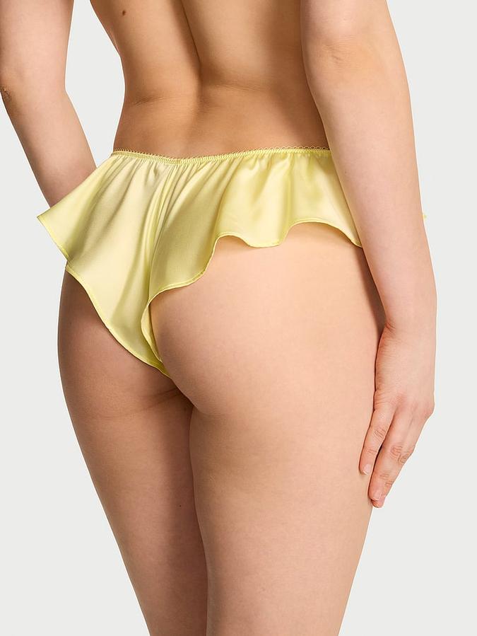 Sweet Melody Motif Satin Flutter Brazilian Panty
