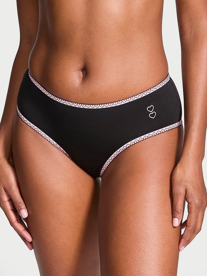 Cotton Heart-Trim Cheeky Panty image number 0