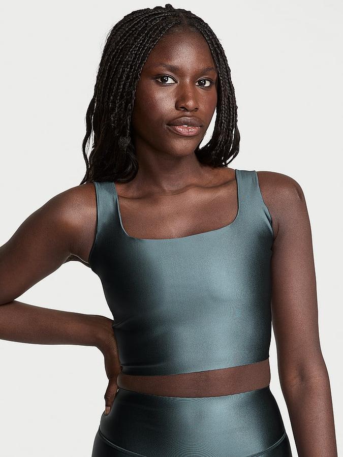 Grey VSX GlossyTech™ Square-Neck Bra Top VSX GlossyTech™ Square-Neck Bra Top