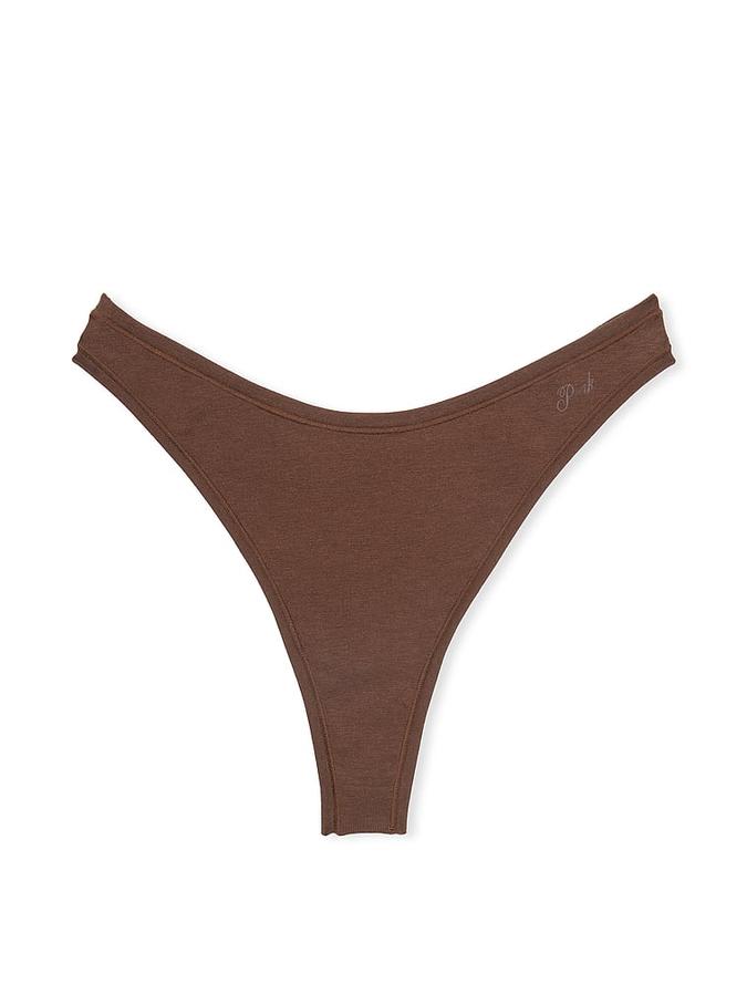 Cotton High-Leg Thong Panty image number 2