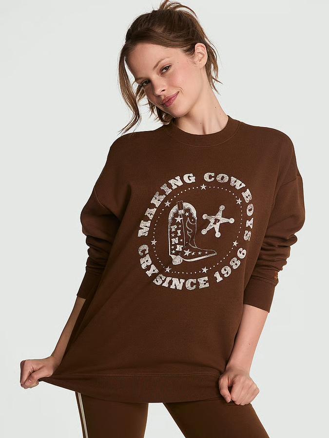 Ivy Fleece Oversized Crew Sweatshirt image number 0