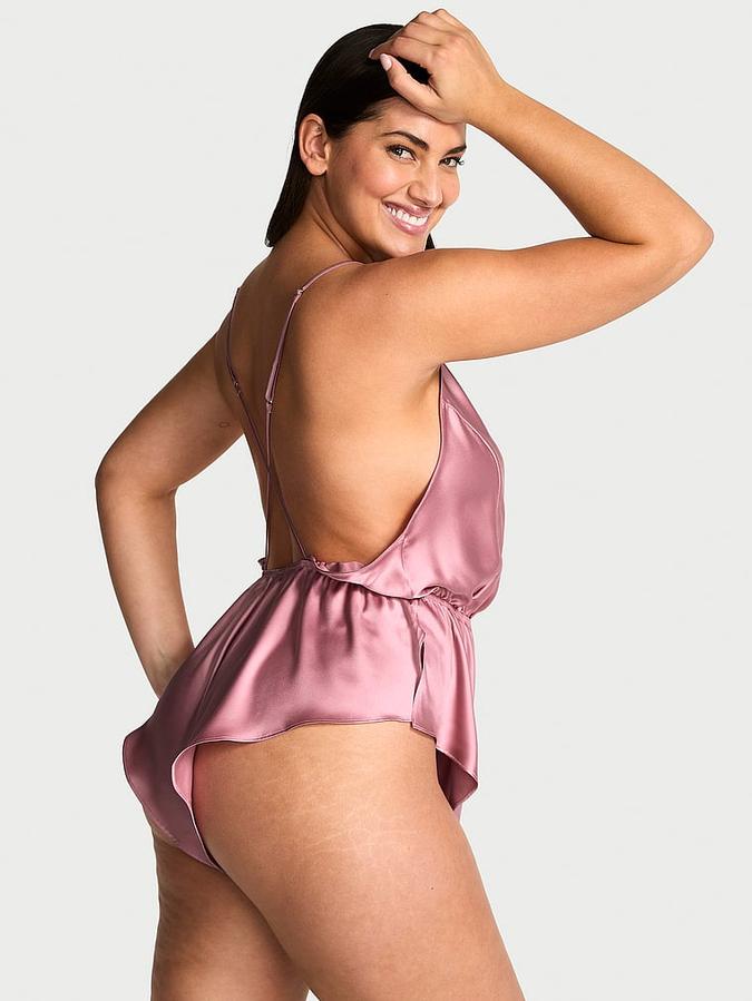 Satin Flutter Romper image number 1