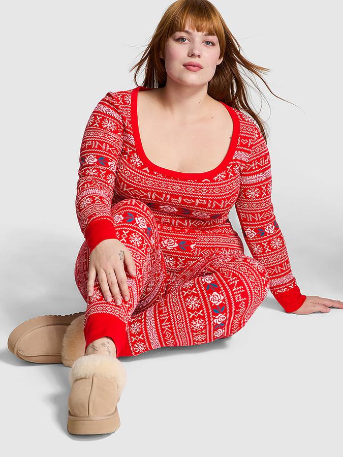 Thermal Long Bling Pajama Set image number 0