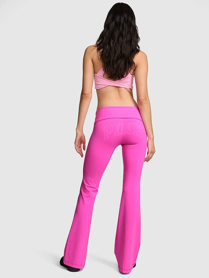 All-Day Cotton? Foldover Flare Leggings
