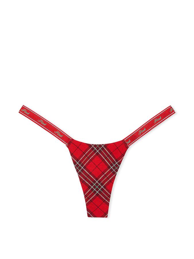Logo Cotton Micro Thong Panty