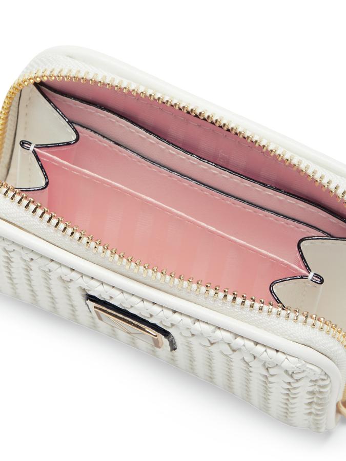 The Victoria Small Wallet Thin Woven White image number 2