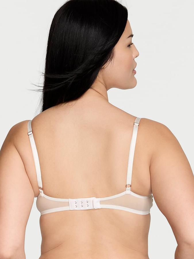 Boho Floral Embroidery Push-Up Bra image number 1