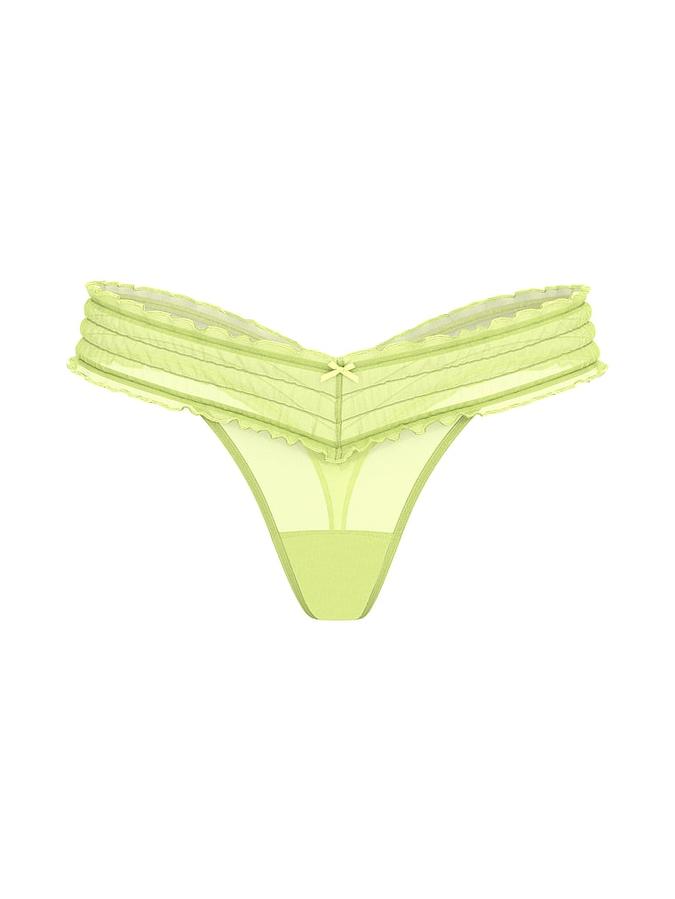 Smocked Mesh Thong Panty image number 2
