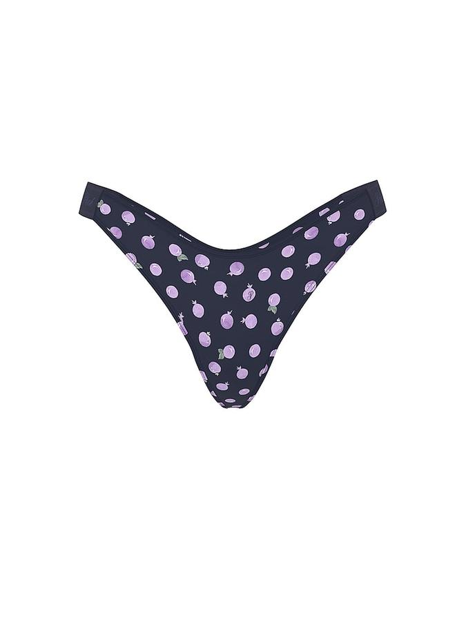 Logo Cotton Shine High-Leg Thong Panty
