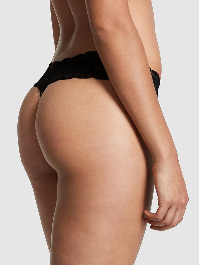 Everyday Lace Trim Thong Panty