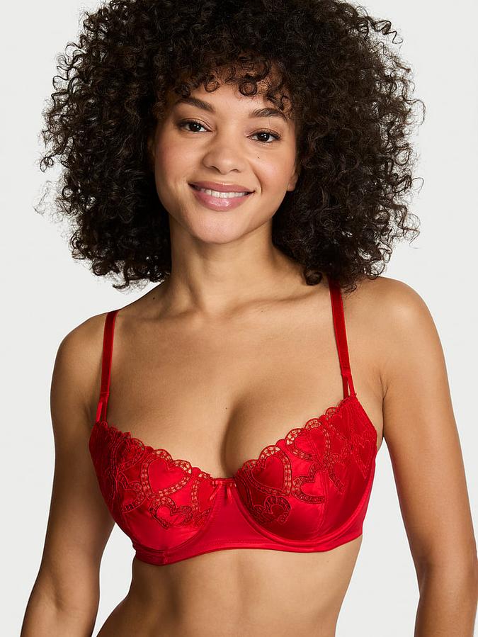 Wicked Heartbeat Embroidery Unlined Balconette Bra
