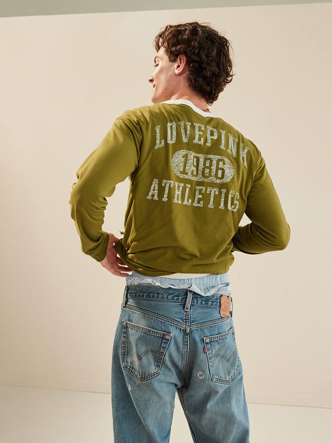 Cotton Long Sleeve Campus Ringer T-Shirt image number 5