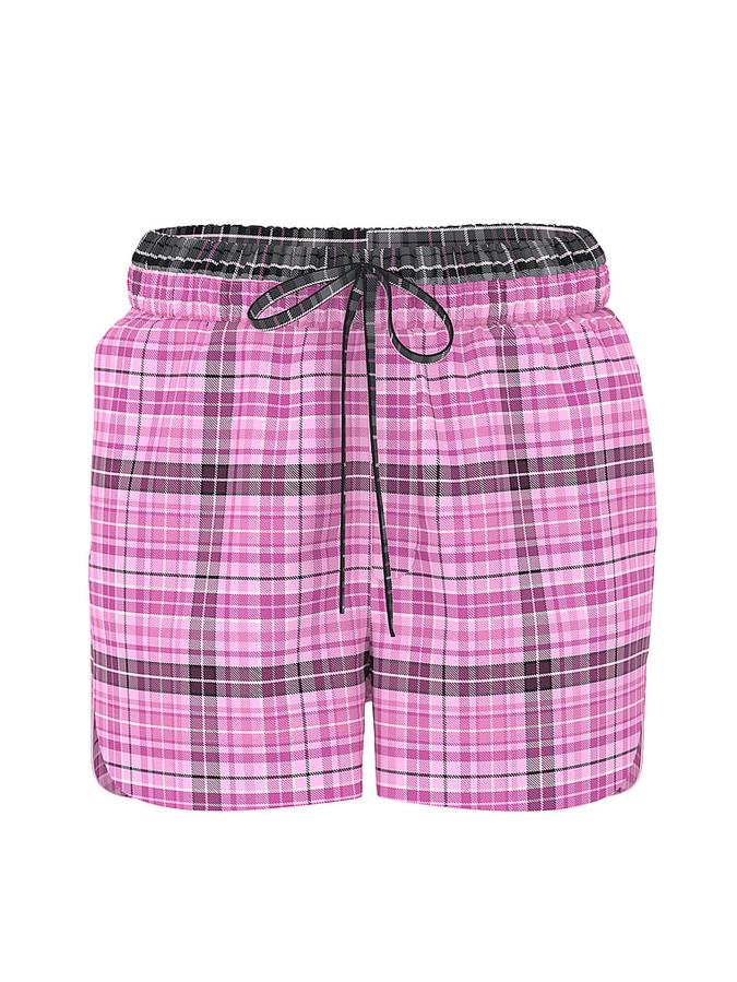 Boyfriend Flannel Boxer Pajama Shorts image number 2