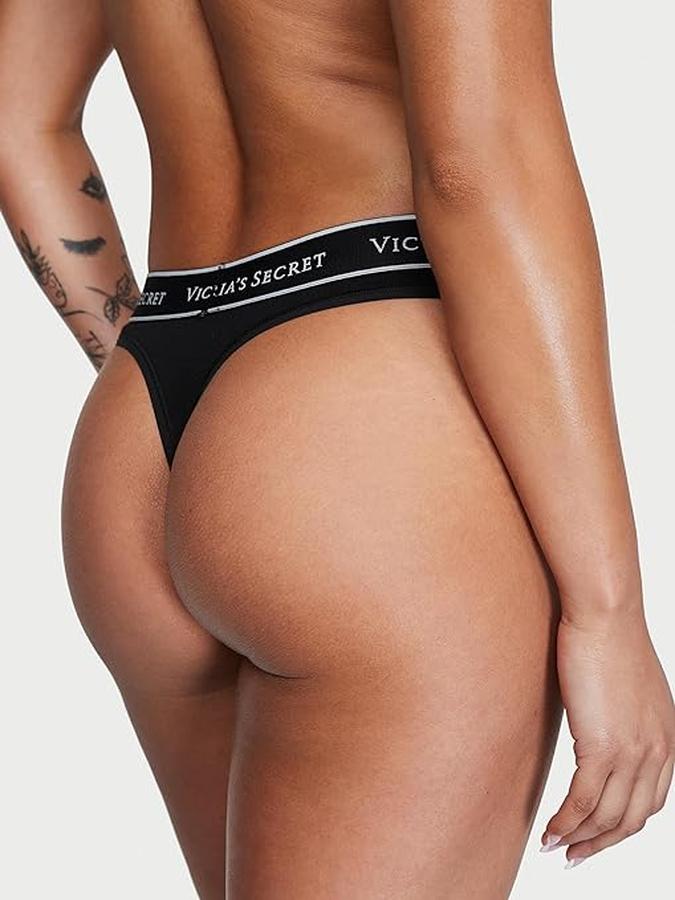 4-Pack Logo Cotton Thong Panty Pack image number 2