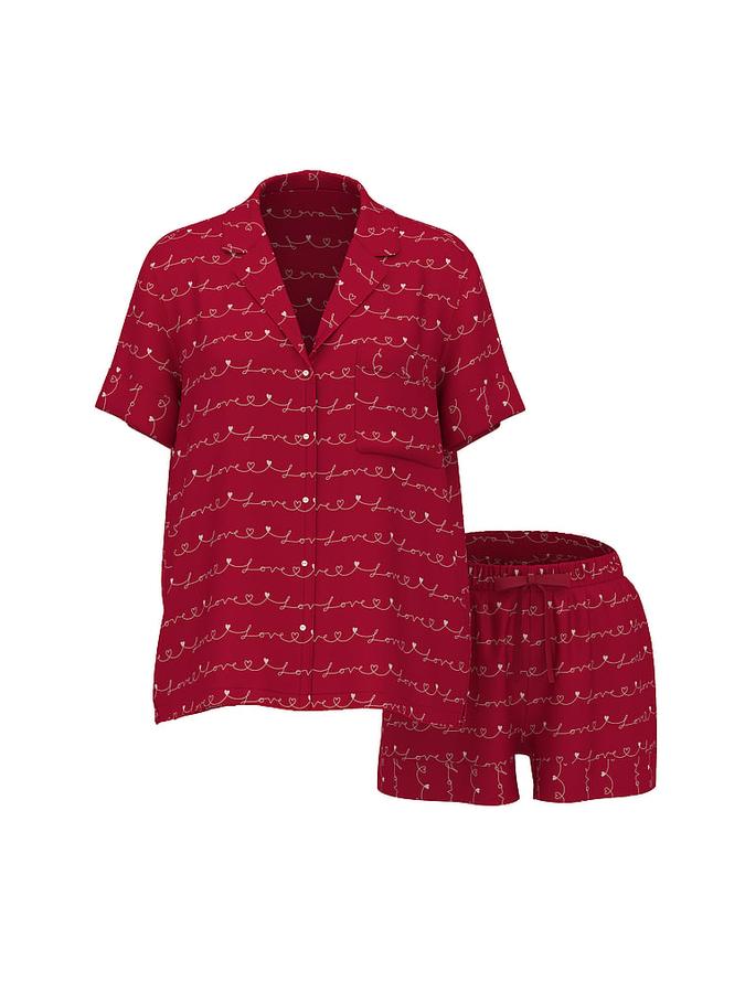 Signature Satin Short Pajama Set image number 2
