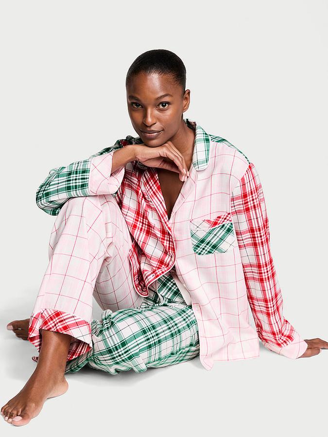 Flannel Long Pajama Set image number 0
