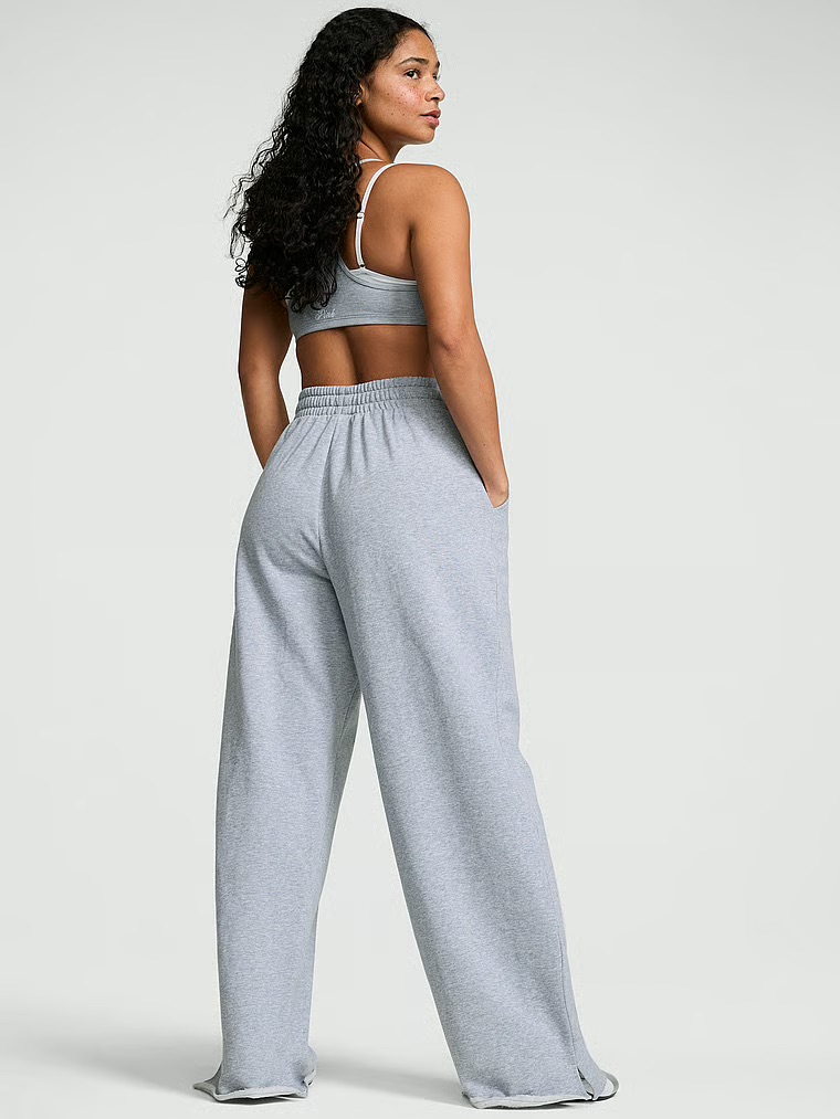 Campus Fleece? Wide-Leg Split-Hem Sweatpants
