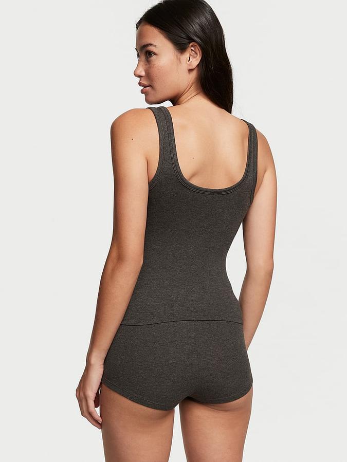 Ribbed Modal Henley Tank Shorts Set image number 1