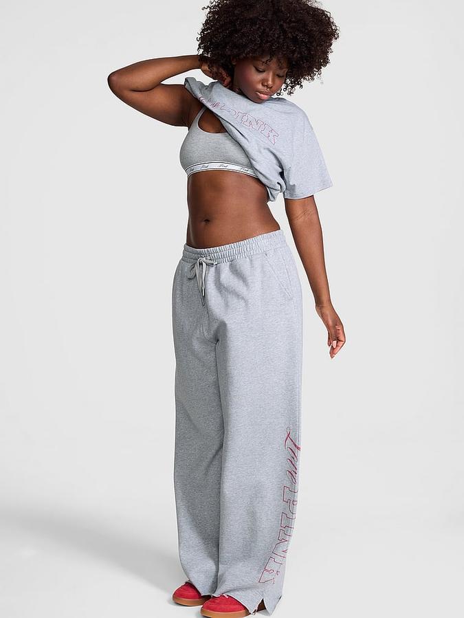 Campus Fleece&trade; Wide-Leg Split-Hem Sweatpants