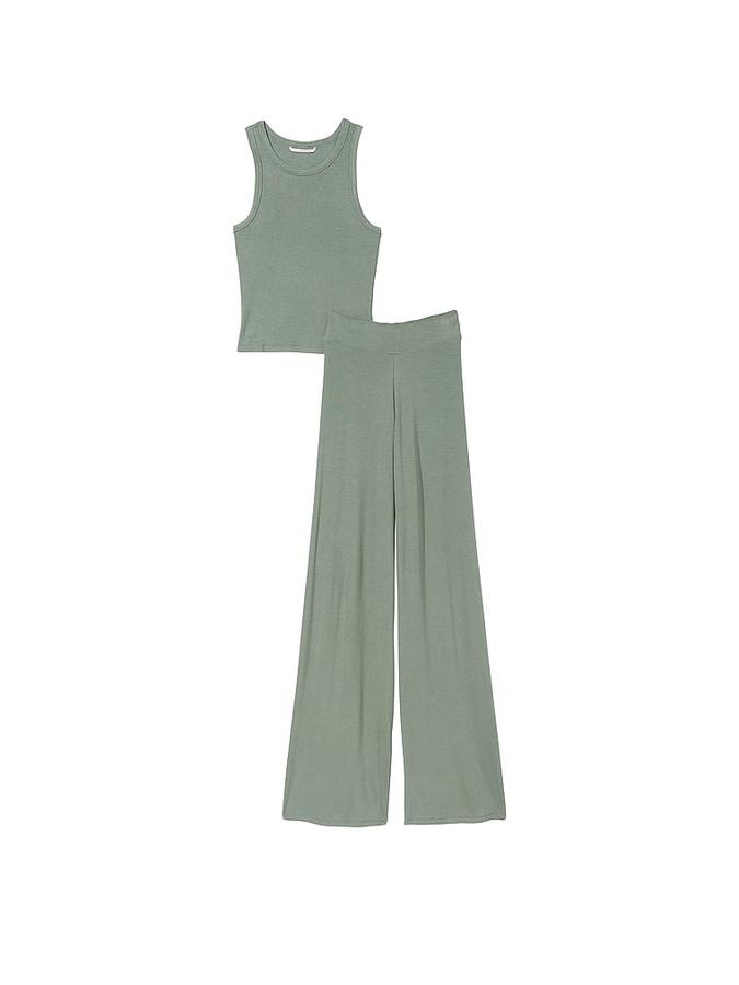 Ribbed Modal Tank & Pants Set image number 2