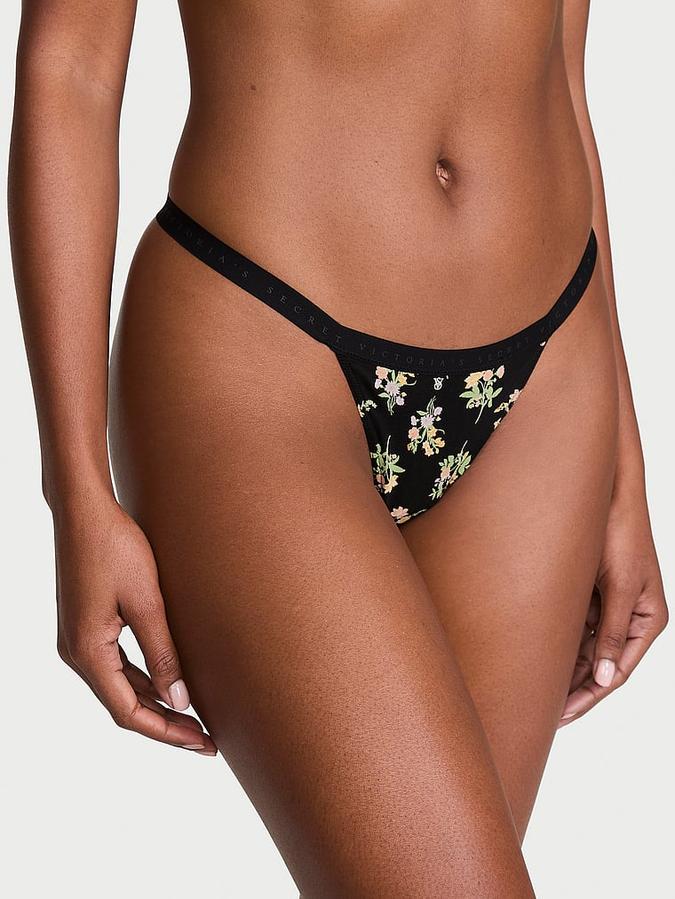 Stretch Cotton V-String Panty