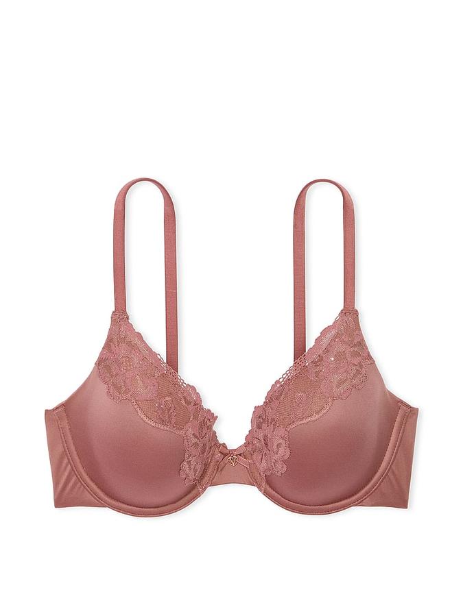 Lace-Trim Lightly Lined Full-Coverage Bra image number 2