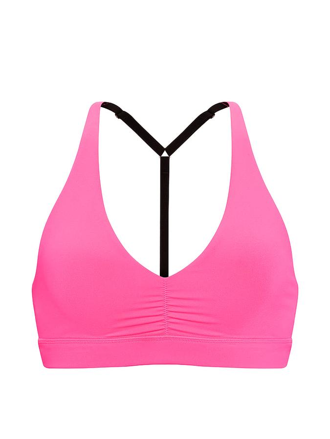 PINK Relay&trade; Ruched Plunge Sports Bra image number 2