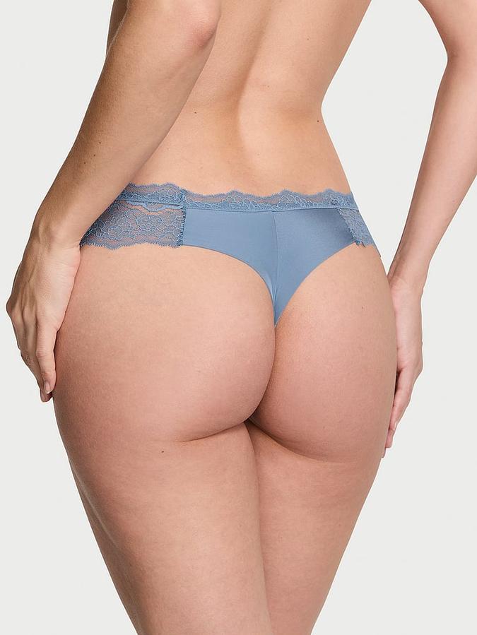 Lace-Trim Thong Panty image number 1