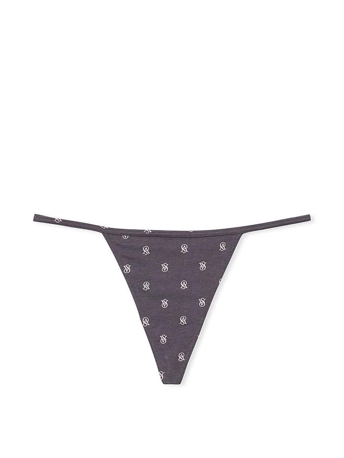 Stretch Cotton V-String Panty image number 1