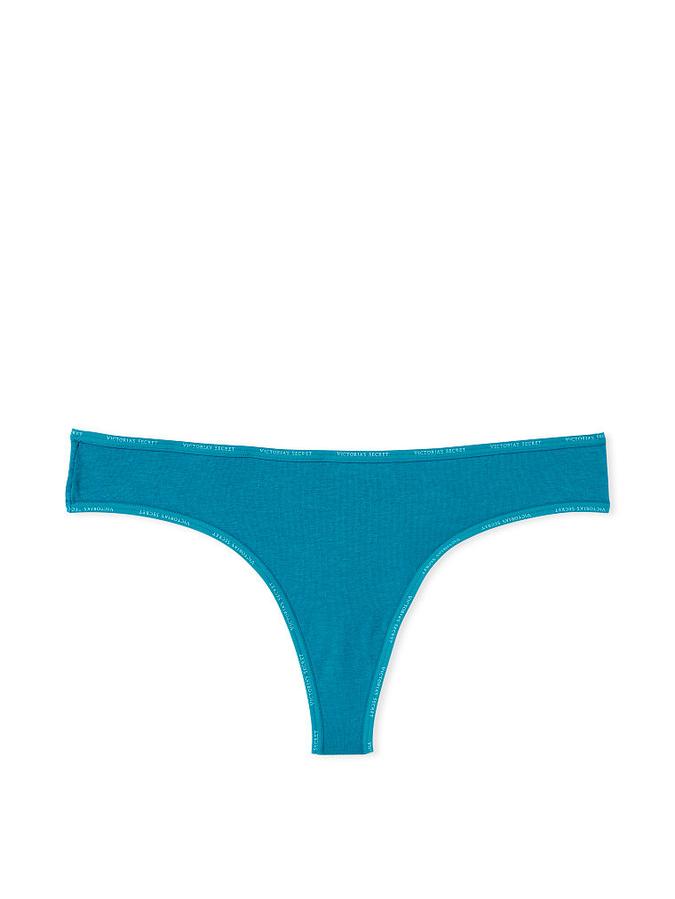 Mini Logo Cotton Thong Panty image number 1