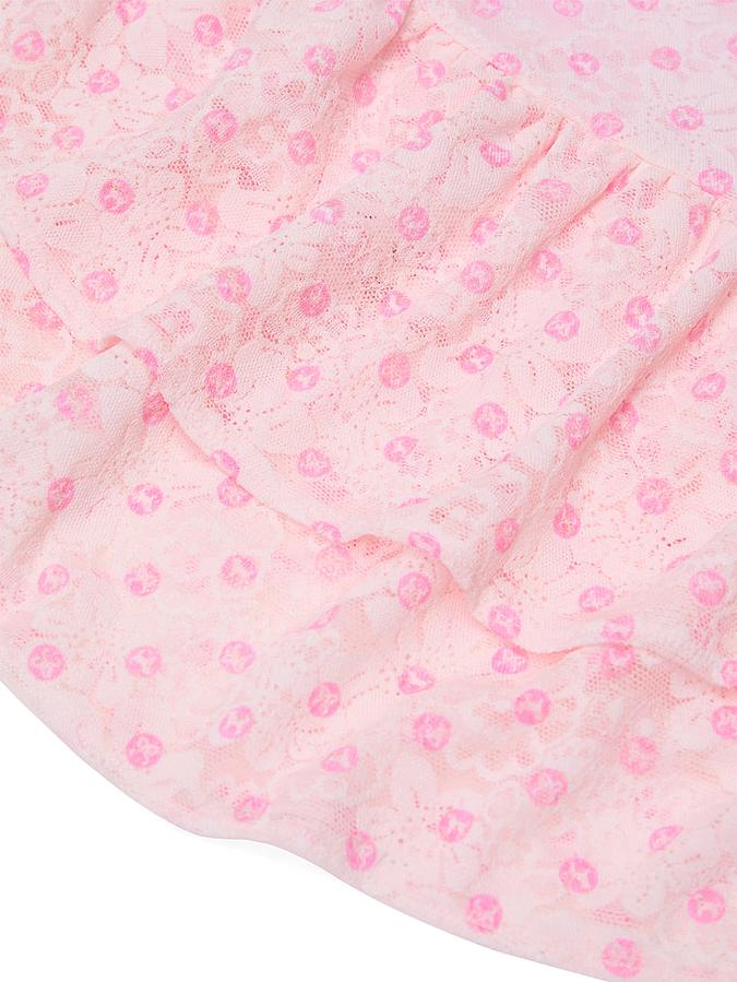 PINK x LoveShackFancy Strapless Lace Mini Dress image number 3