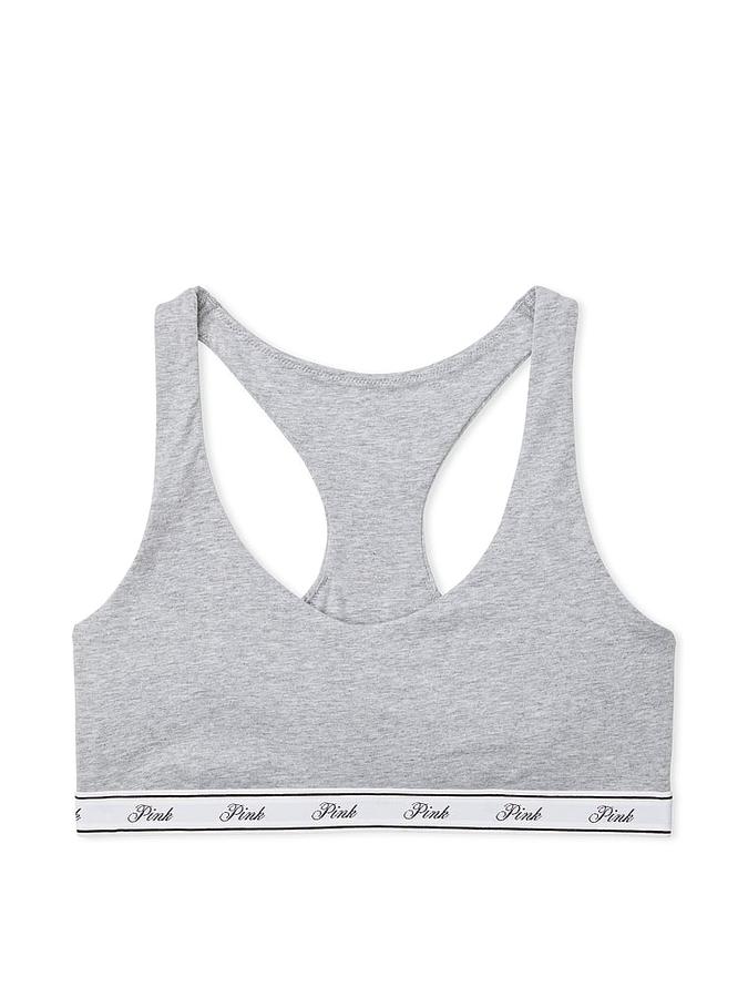 Cotton Logo Racerback Bralette image number 2