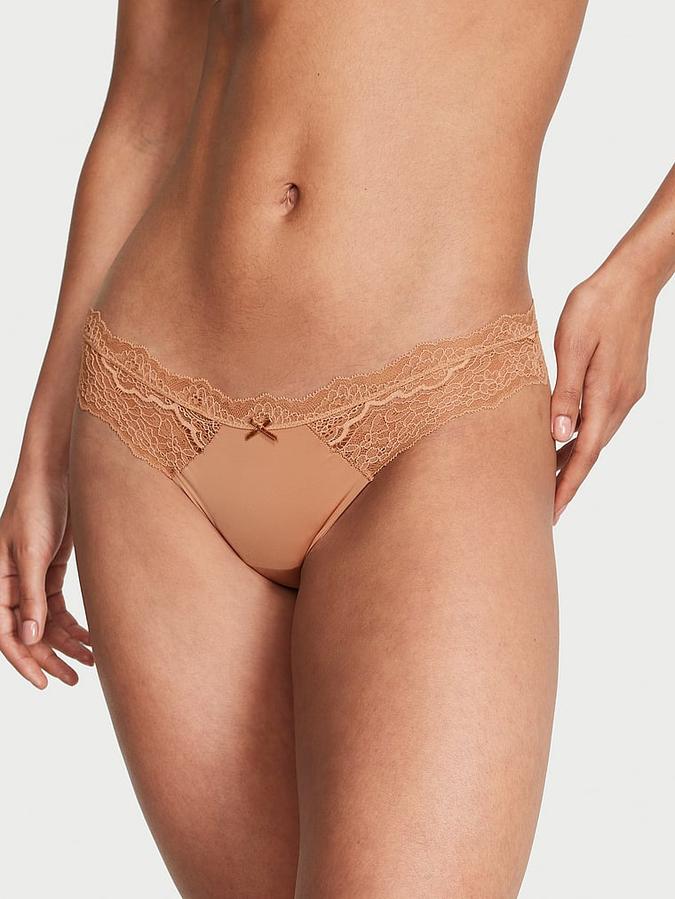 Lace-Trim Thong Panty image number 0