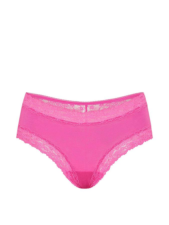 Cotton Lace-Trim Cheeky Panty image number 2