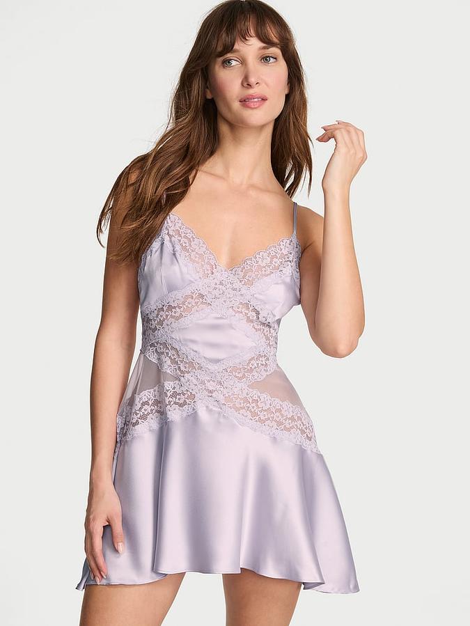 Dare to Dream Lace & Satin Flounce Slip image number 0