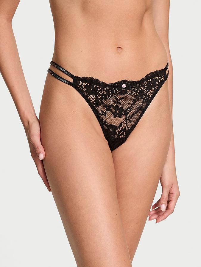 Twinkle Strap Lace Brazilian Panty image number 0