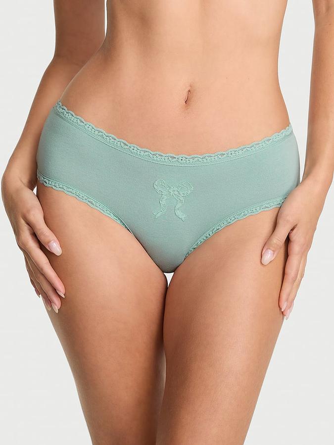 Cotton Lace Bow Cheeky Panty image number 0