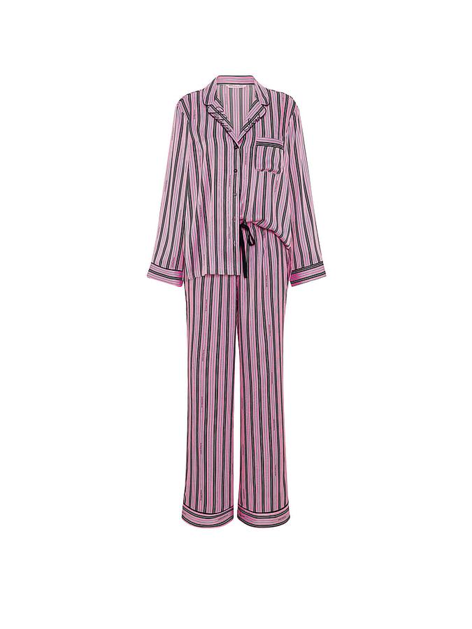 Signature Satin Long Pajama Set image number 2