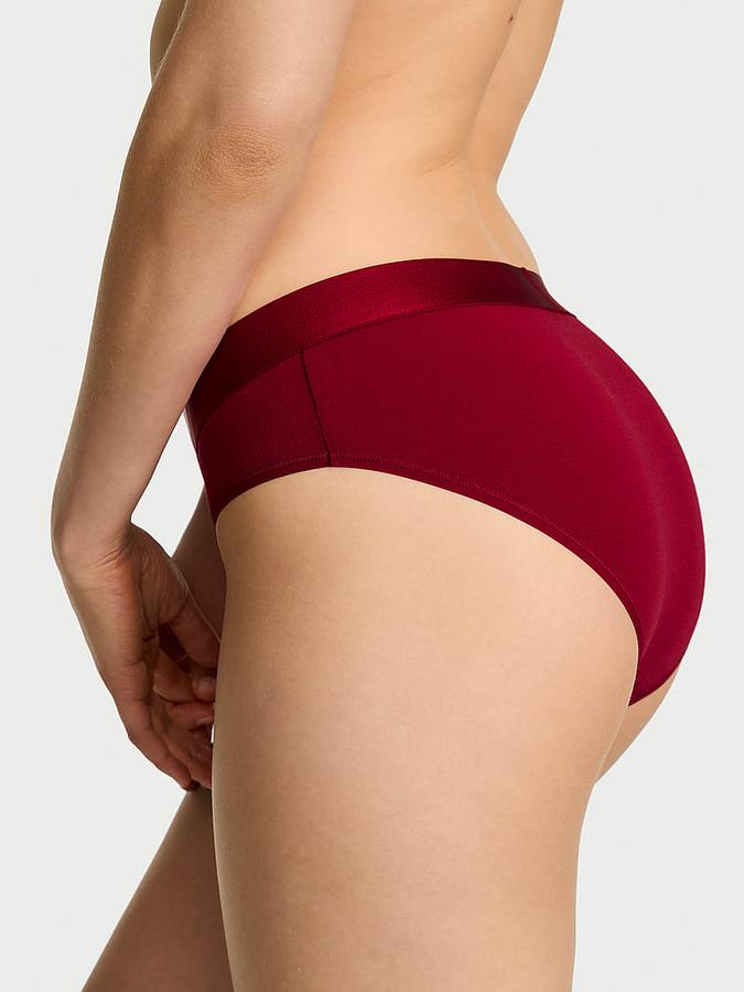 Logo Cotton Heart Shine Patch Hiphugger Panty