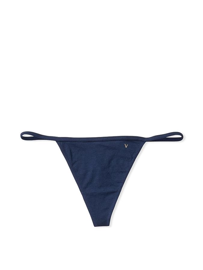Stretch Cotton V-String Panty image number 1