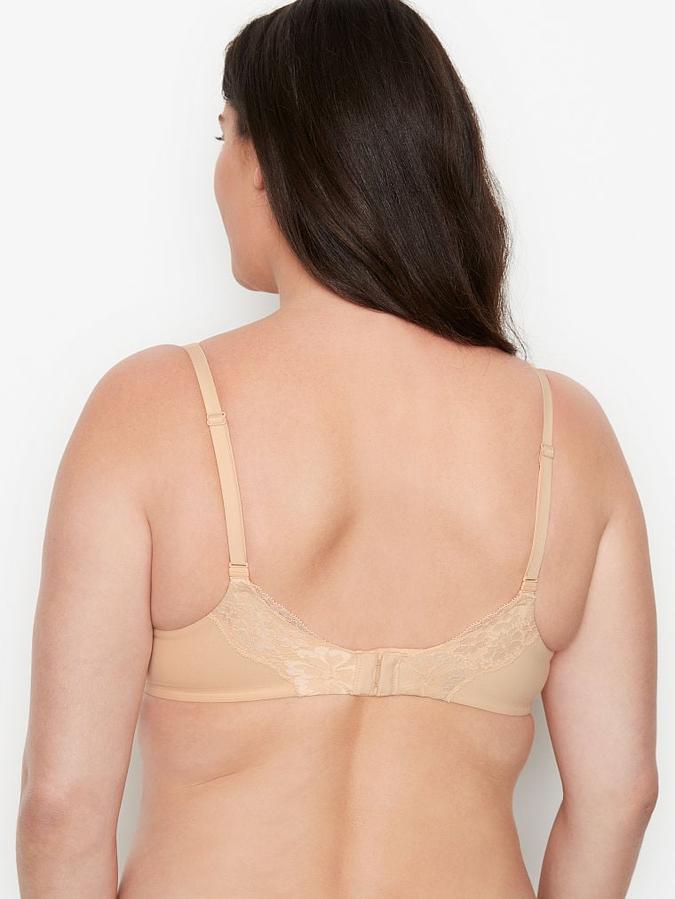 Lightly-Lined Smooth & Lace Demi Bra image number 1