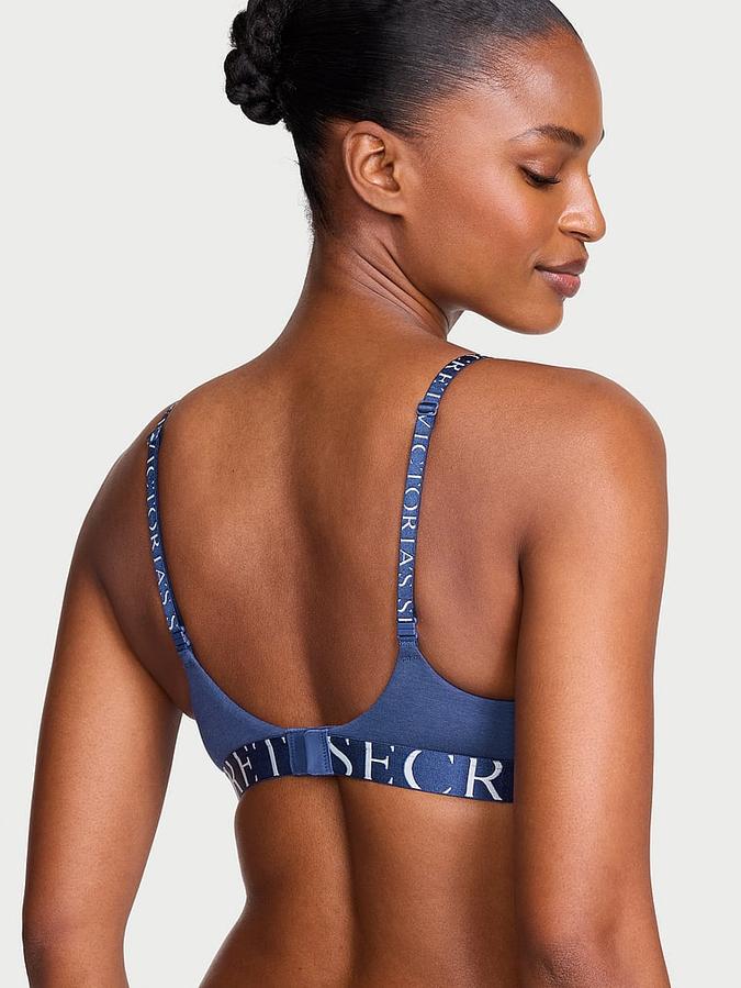 Perfect Shape Cotton Exploded Logo Push-Up Bra