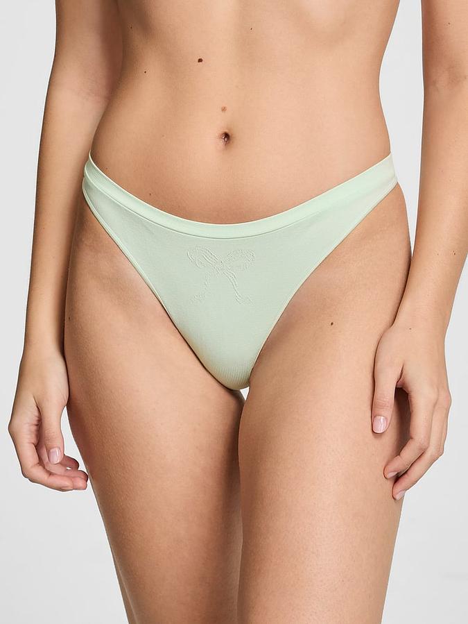 Seamless High-Leg Thong Panty