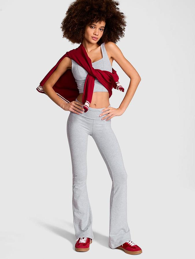 All-Day Cotton Foldover Flare Leggings image number 0