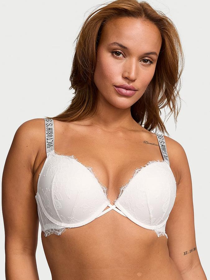 Shine Strap Lace Push-Up Bra